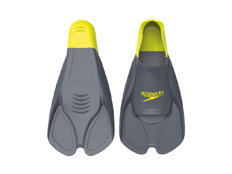 Speedo Training Fins Oxid Grey / Lime Punch 4 to 5